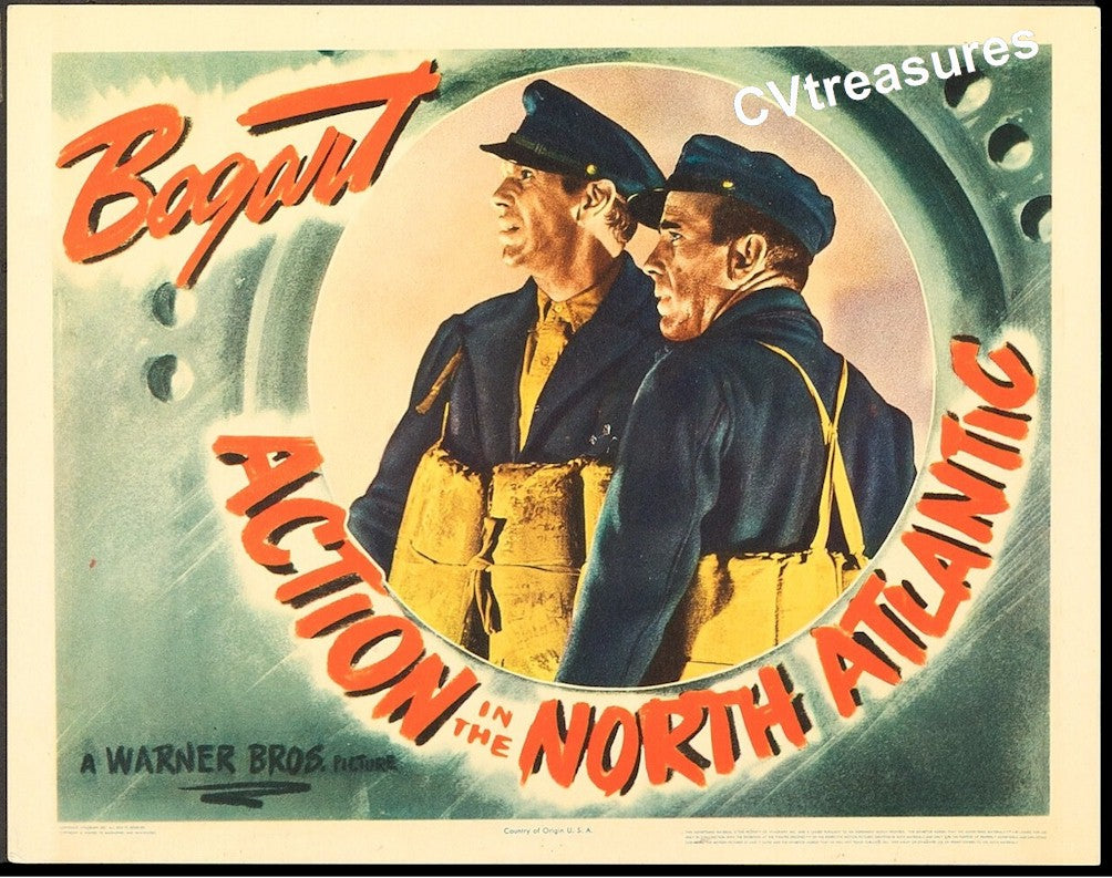Action in the North Atlantic Vintage Lobby Card Movie Poster Masterpiece Humphrey Bogart 3