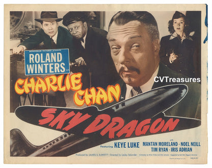 CHARLIE CHAN Sky Dragon Vintage movie poster Title Lobby Card 1949