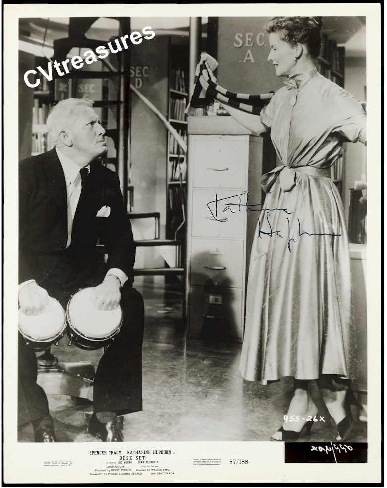 Katherine Hepburn DESK SET 1957 Authentic Autograph Signed Photo PSA Certified SUPER RARE