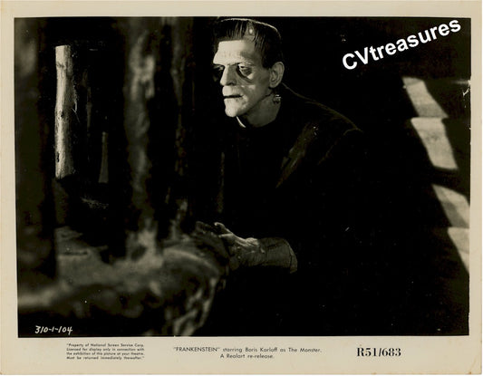 Historic Photo FRANKENSTEIN Original Theater Used Vintage Photo Still Boris Karloff 51rr 2
