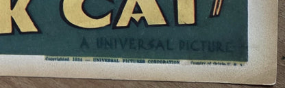 THE BLACK CAT Horror Movie Poster Vintage Lobby Card Boris Karloff Bela Lugosi 1934 A++