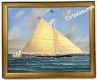 Nautical Art Seascape STUNNING Schooner Oil Marine Painting Jerome Howes luminous Sails 2