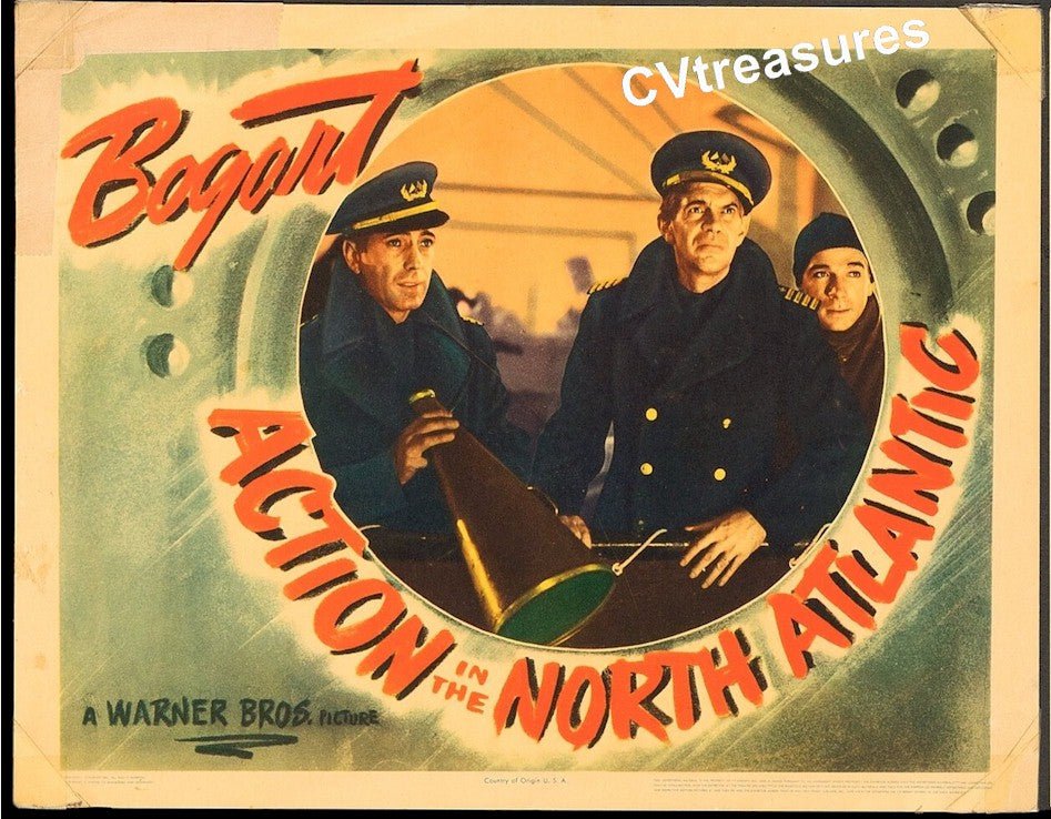 Action in the North Atlantic Vintage Lobby Card Movie Poster Masterpiece Humphrey Bogart 2