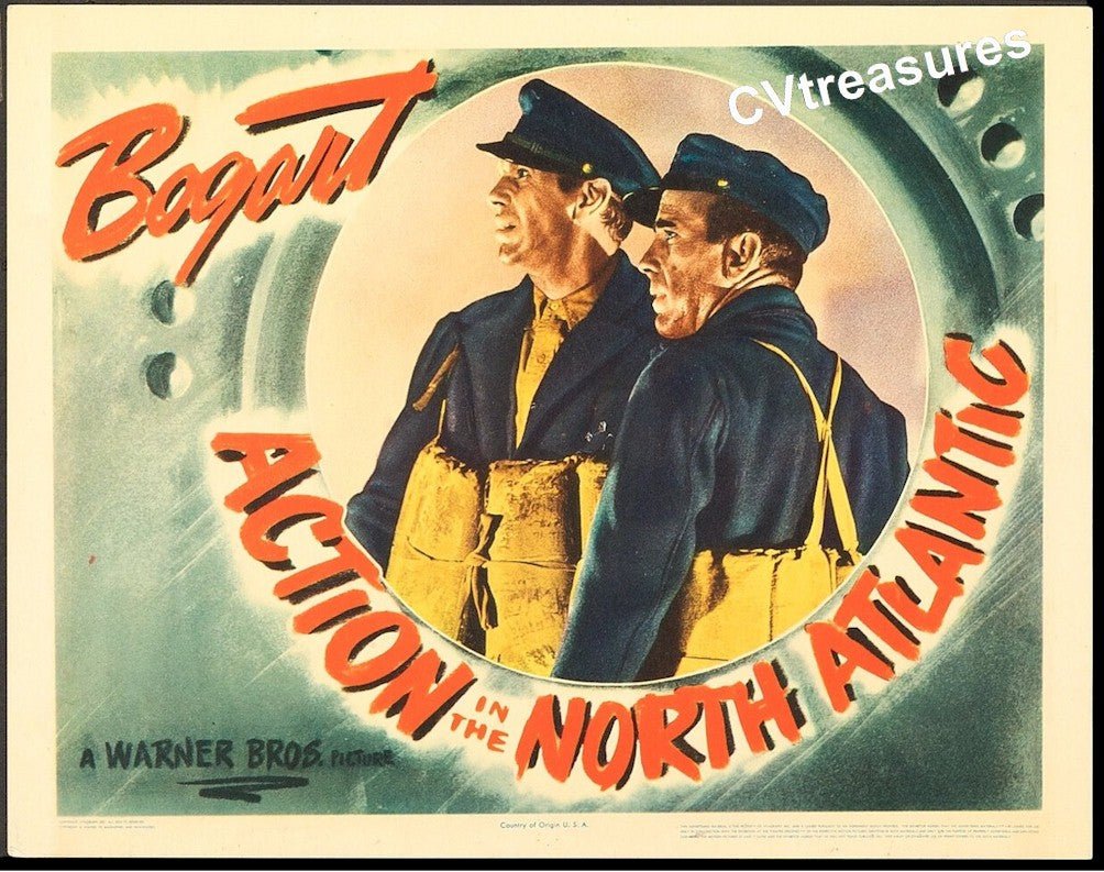 Action in the North Atlantic Vintage Lobby Card Movie Poster Masterpiece Humphrey Bogart 3
