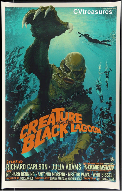Alternative Classic Movie Poster Art CREATURE FROM THE BLACK LAGOON Mondo, Stan &amp; Vince, 2015