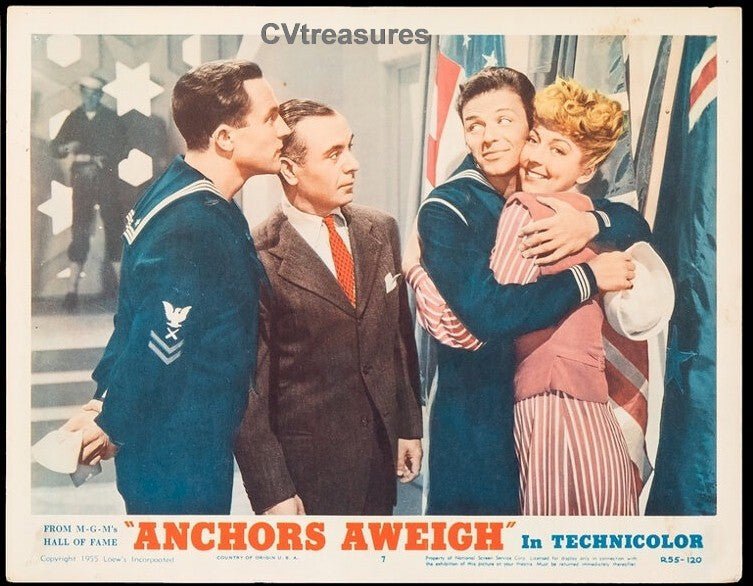 Anchors Aweigh Frank Sinatra Original Lobby Card 55 - 2 Guaranteed Authentic