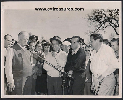 Babe Ruth - Bob Hope - Bing Crosby Original Vintage Press Photo