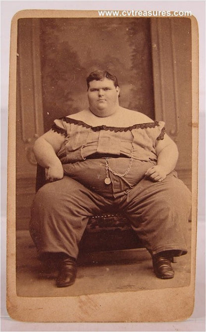 BARNUM BAILEY CIRCUS SIDESHOW FAT BOY PERFORMER PHOTO Navarro