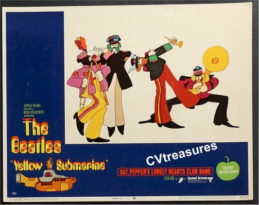 Beatles Yellow Sumarine Memorabilia Original Vintage Movie Poster Lobby Cards GORGEOUS 1
