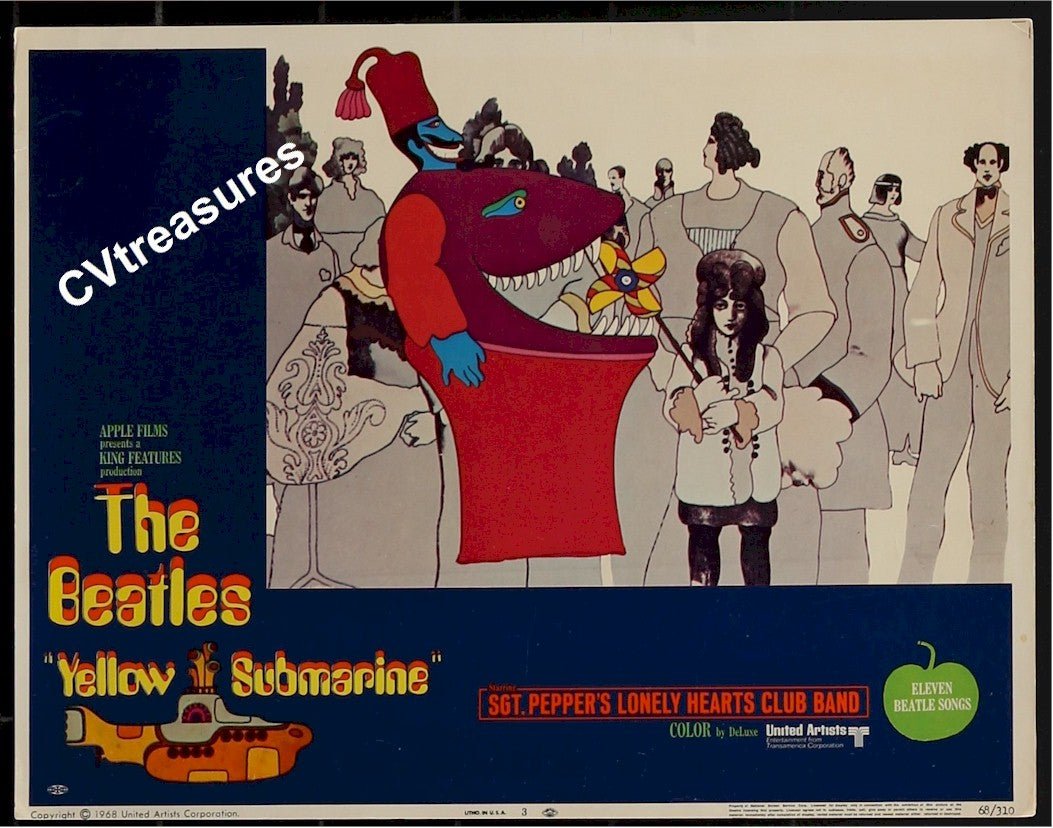 Beatles Yellow Sumarine Memorabilia Original Vintage Movie Poster Lobby Cards GORGEOUS 3