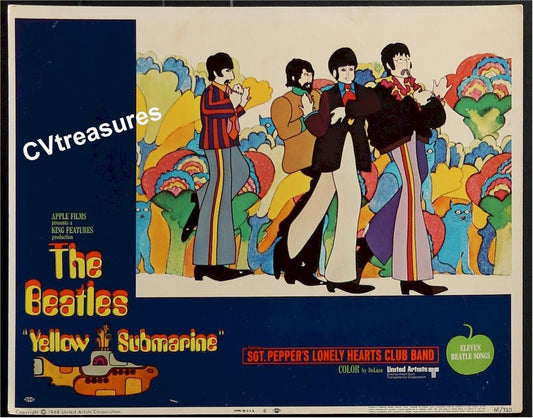 Beatles Yellow Sumarine Memorabilia Original Vintage Movie Poster Lobby Cards GORGEOUS 6