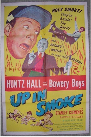 Bowery Boys - Up in Smoke - vintage movie poster 1957