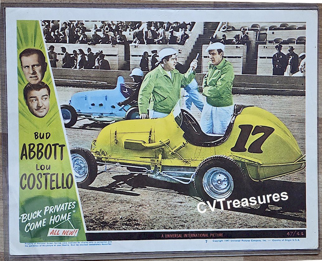 Buck Privates Come Home Original lobby card movie theater poster Abbott and Costello Guaranteed Authentic