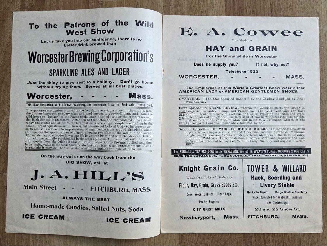 Buffalo Bill Cody Wild West Show Program RARE 1910