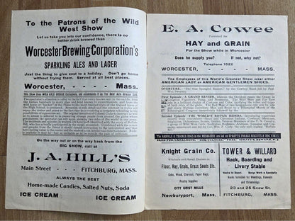 Buffalo Bill Cody Wild West Show Program RARE 1910