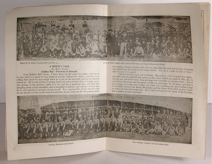 Buffalo Bill Cody Wild West Show Program RARE 1910
