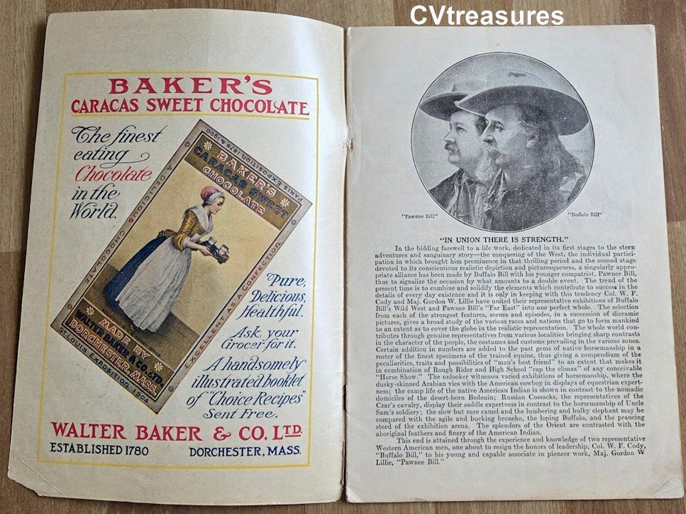 Buffalo Bill Cody Wild West Show Program RARE 1910