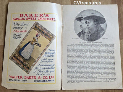 Buffalo Bill Cody Wild West Show Program RARE 1910
