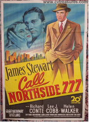 Vintage Movie Poster CALL NORTHSIDE 777 James Stewart 1948