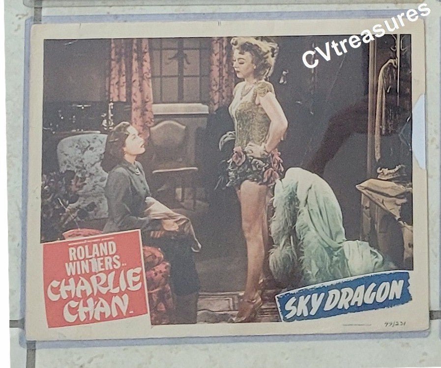 CHARLIE CHAN Sky Dragon Vintage movie poster Lobby Card 1949 6