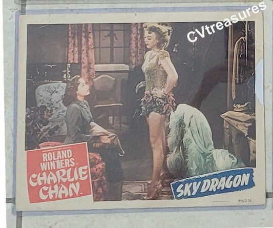 CHARLIE CHAN Sky Dragon Vintage movie poster Lobby Card 1949 6