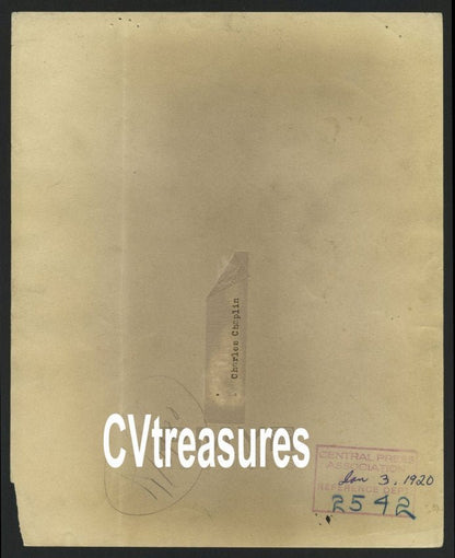 Charlie Chaplin Original Vintage Studio TYPE I Photo 1920