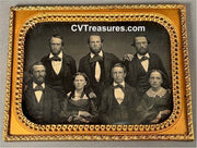 Daguerreotype Rare 1/2 Half Plate Family Civil War era Antique Historical Photo Rare Gutta Percha Case A++