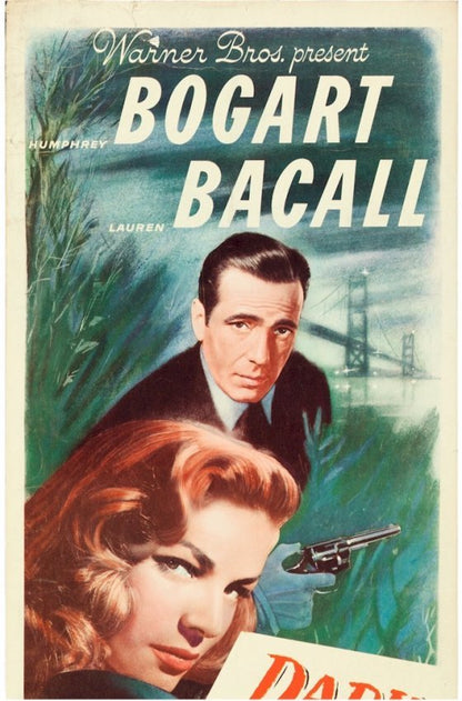 Dark Passage Original Vintage Movie Theater Poster Insert Humphrey Bogart Lauren Bacall 1947