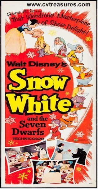 Disney's Snow White and Seven Dwarfs Vintage Movie Poster insert ...