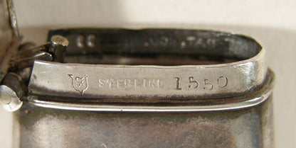 ELKS LODGE SILVER ELKS TOOTH FIGURAL POCKET MATCH SAFE 1899