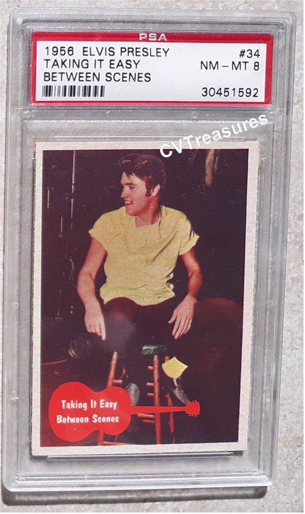 Elvis Presley Topps Card 34 1956 PSA 8 Mint