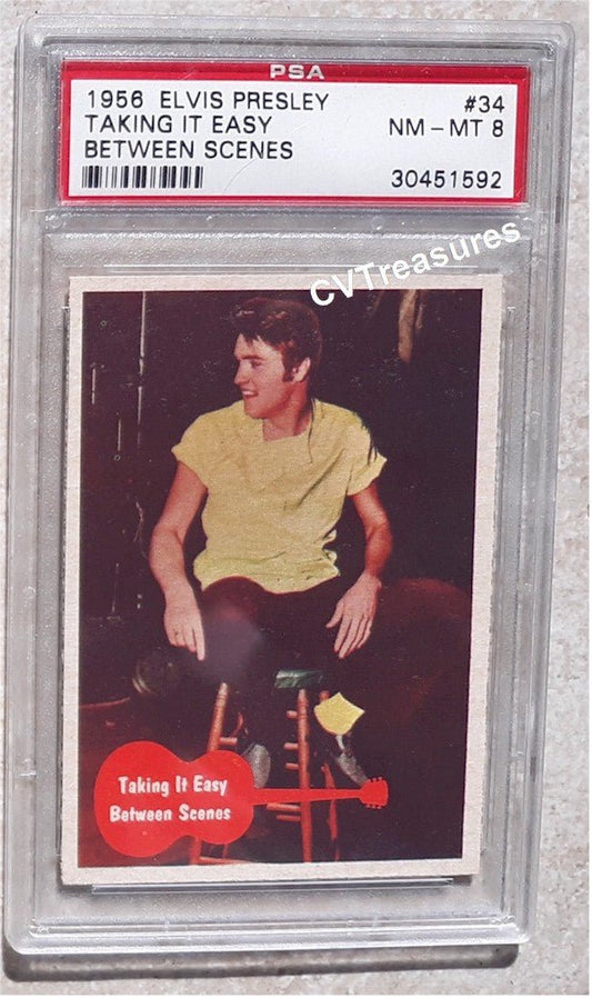 Elvis Presley Topps Card 34 1956 PSA 8 Mint