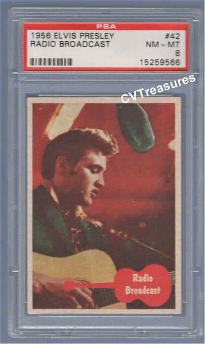 Elvis Presley Topps Card 42 1956 PSA 8 Mint