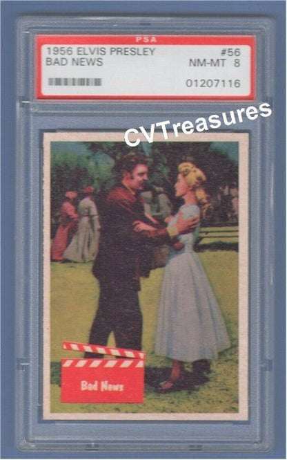 Elvis Presley Topps Card 56 1956 PSA 8 Mint "Love Me Tender"