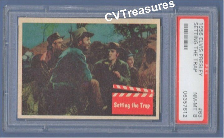 Elvis Presley Topps Card 63 1956 PSA 8 Mint "Love Me Tender"
