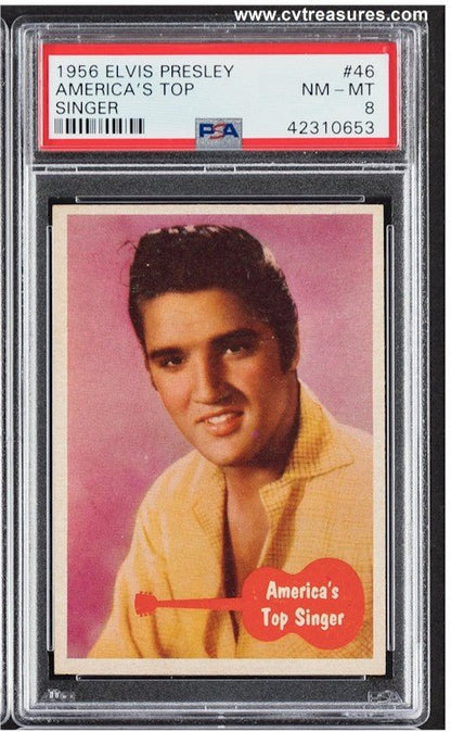 Elvis Presley Topps Portrait Card #46 1956 PSA 8 Mint CVTreasures Elvis Presley Topps Portrait Card #46 1956 PSA 8 Mint CVTreasures