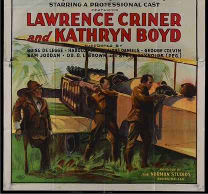 Flying Ace Original Vintage Movie Theater Poster Three Sheet Aviation Memorabilia Norman Studios 1926