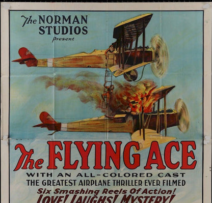 Flying Ace Original Vintage Movie Theater Poster Three Sheet Aviation Memorabilia Norman Studios 1926