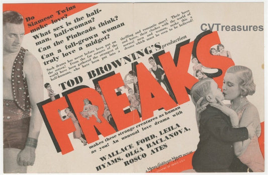 Freaks 1932 Original Vintage Movie Theater Herald Posters Memorabilia