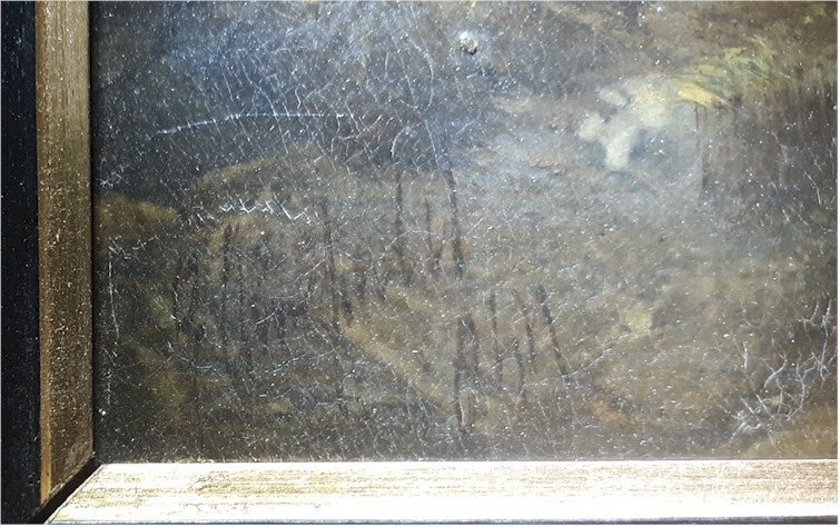 George Armfield Antique Vintage Oil Canvas Painting Hunting Bird Dog Canine Artwork authentic 1