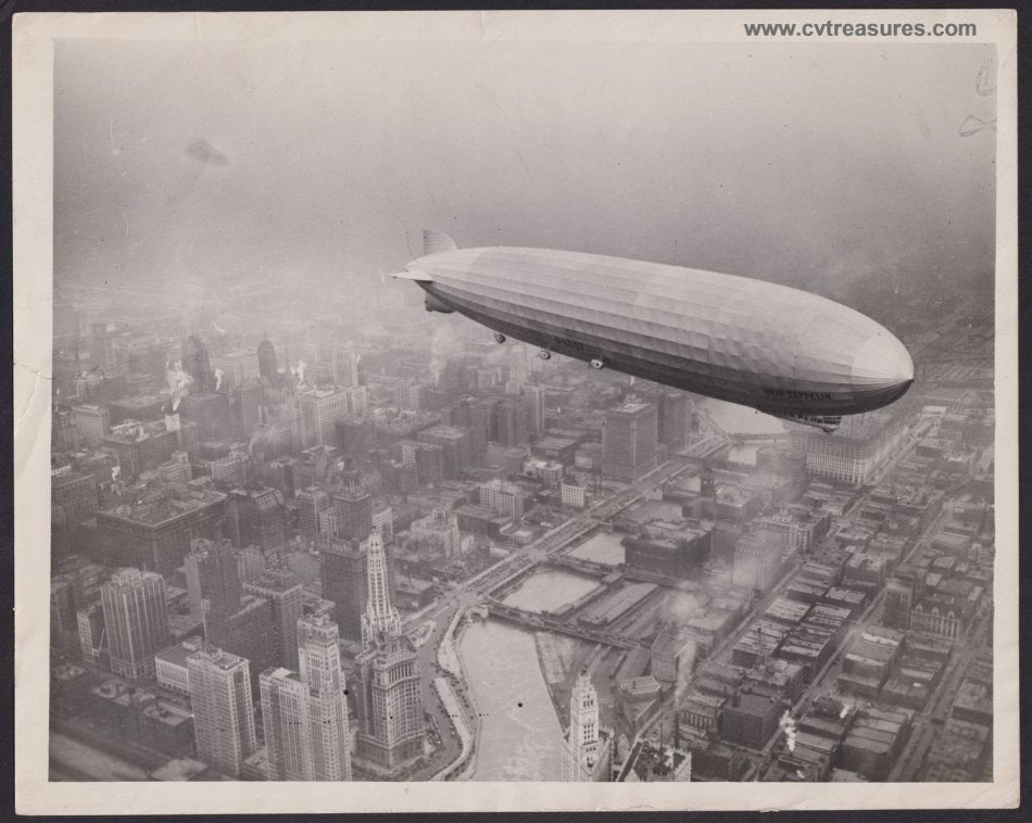 Zeppelin Front Graf Zeppelin STUNNING Original Historic Aviation Vintage Aerial Photo ...