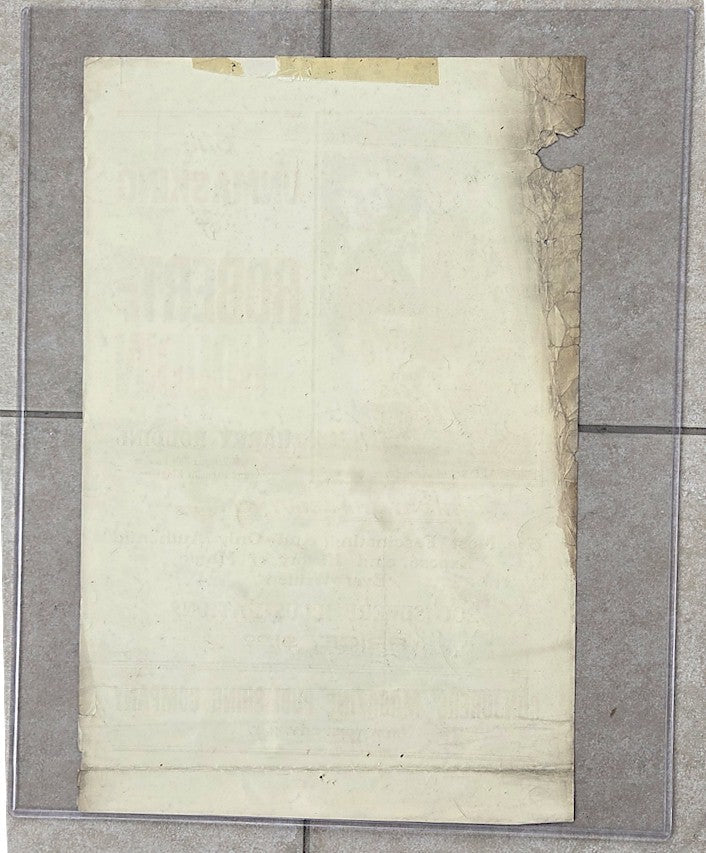 HARRY HOUDINI Historic MEGA RARE Magic Book Advertising Promotional Campaign Poster Banner 1908