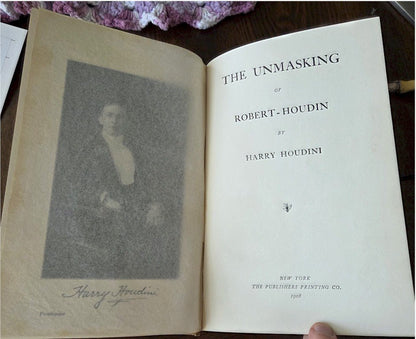 HARRY HOUDINI SIGNED AUTOGRAPHED Rare Historic Magic Book 1908