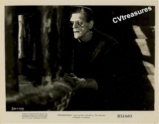 Historic Photo FRANKENSTEIN Original Theater Used Vintage Photo Still Boris Karloff 51rr 2