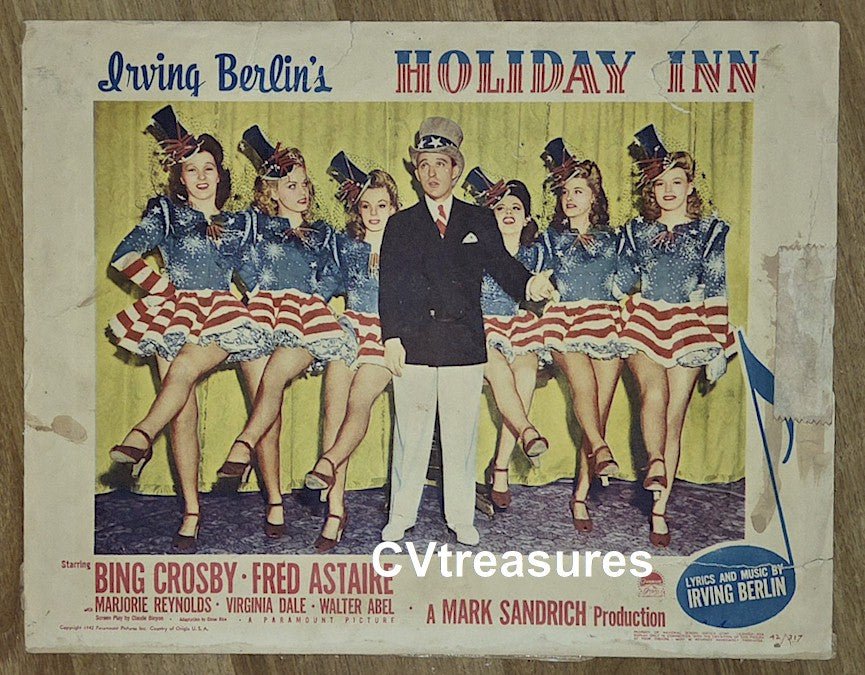 Holiday Inn Original Authentic Vintage Movie Theater Poster Lobby card Bing Crosby Astairey 6