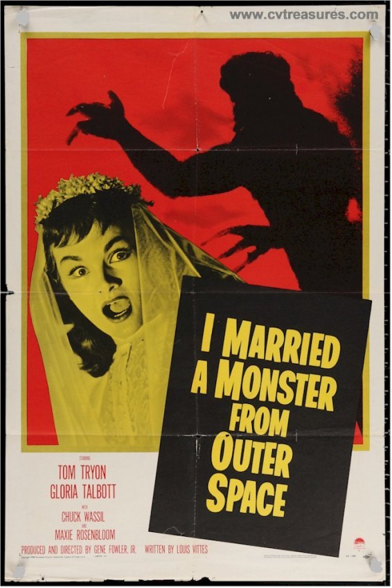 I Married a Monster from Outer Space Original Vintage Horror Movie Poster 1958