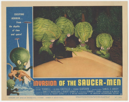 Invasion of the Saucer - Men Original Authentic Vintage Horror Sci Fi Movie Theater Poster Lobby Card 1957 3