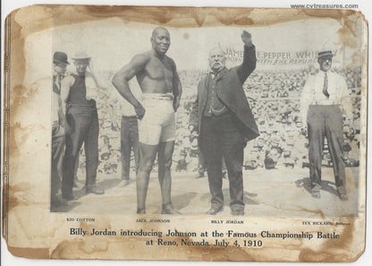 Jack Johnson James Jeffries Original Vintage Boxing Sports Memorabilia Historic photo 1910