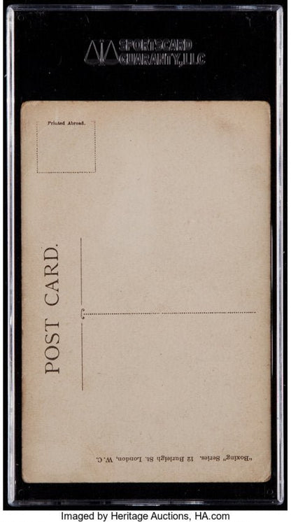 Jack Johnson Vintage Graded Postcard Vintage Boxing Memorabilia