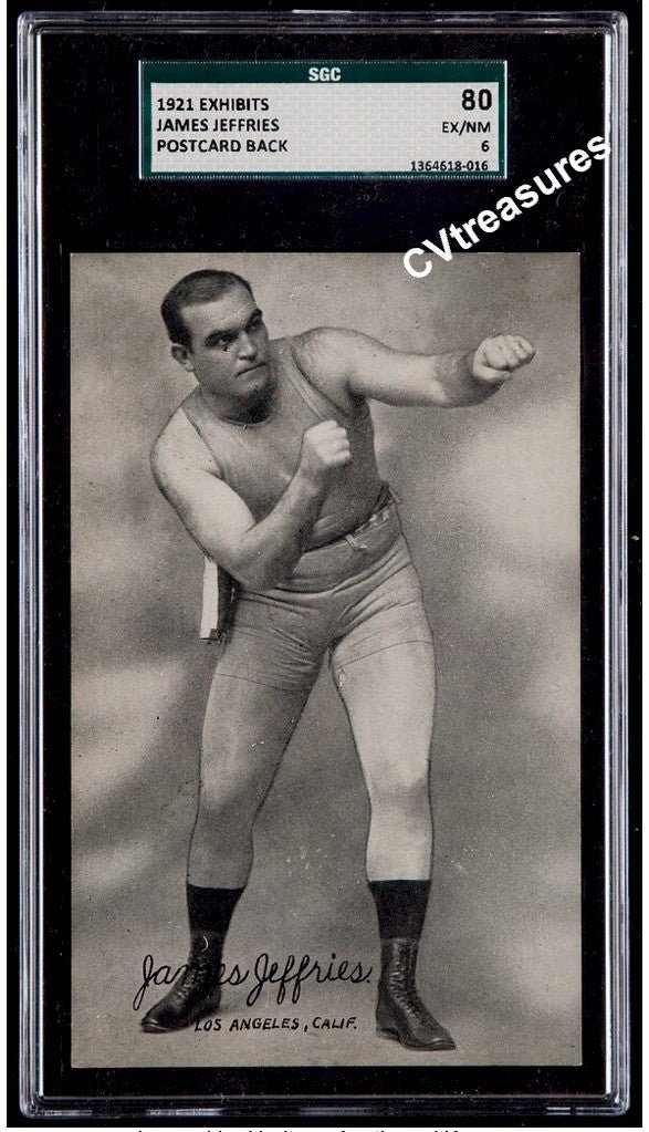 James Jeffries Vintage Postcard SGC Graded Vintage Boxing Memorabilia